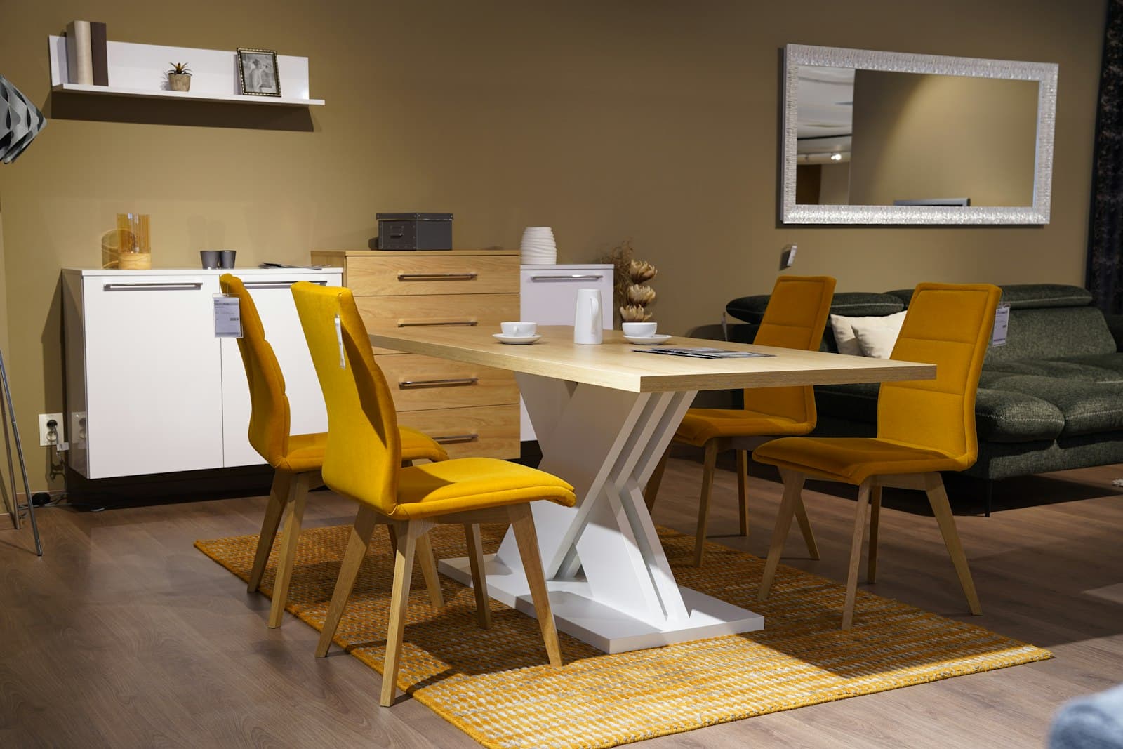 Microsoft Ads Budgets for Furniture Stores A room with a table, chairs, and a couch